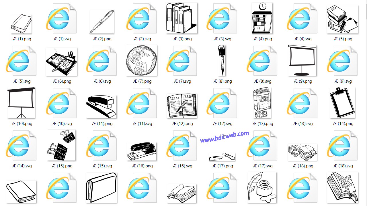 Educational Whiteboard Project SVG and PNG Images
