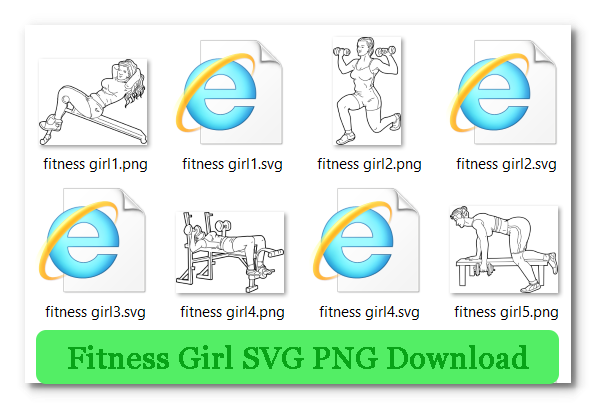 Fitness Girl SVG PNG Download