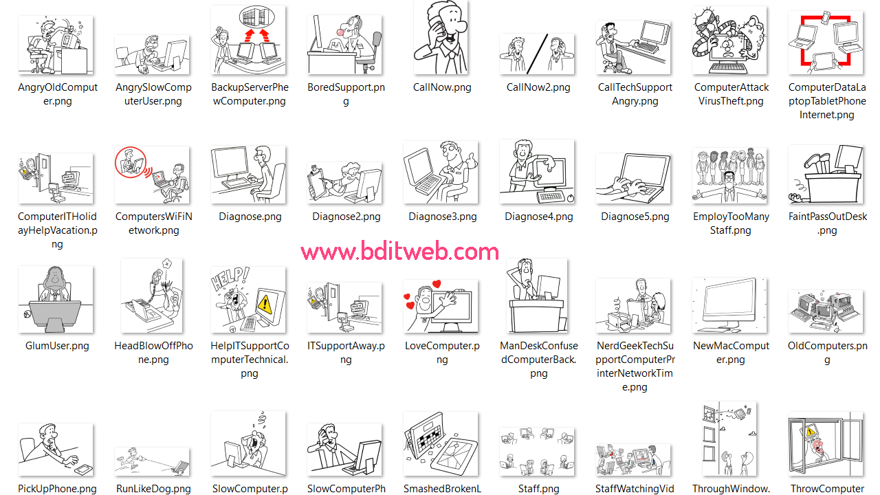 IT Support SVG and PNG Images