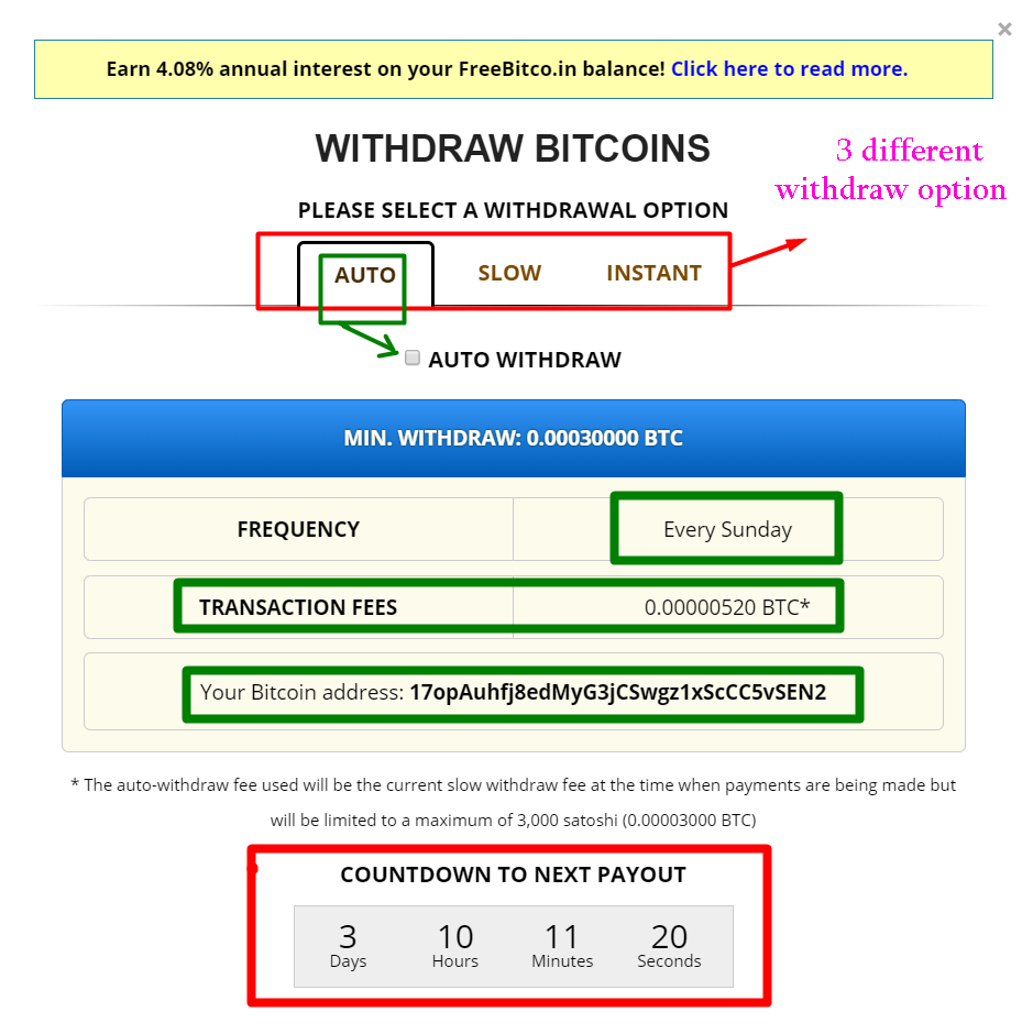 Freebitco Auto Withdraw