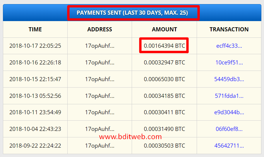 Freebitco Payment Proof