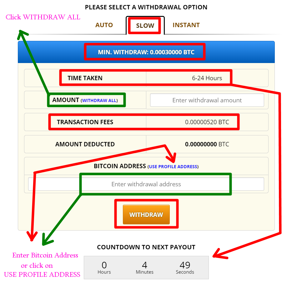 Freebitco Slow Withdraw