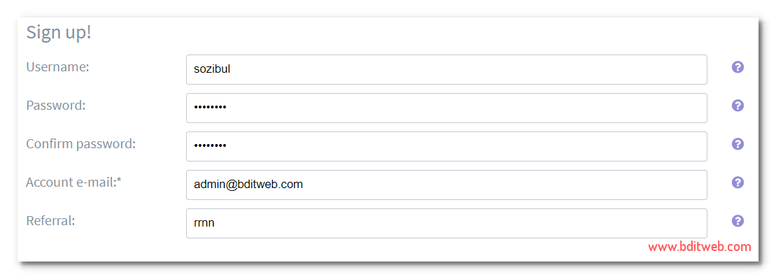 Create Ojooo wad Account