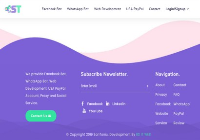 SanTonic.Com - Social Bot Software Provider Web Development