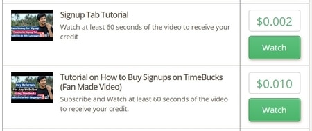 TimeBucks Videos Earning
